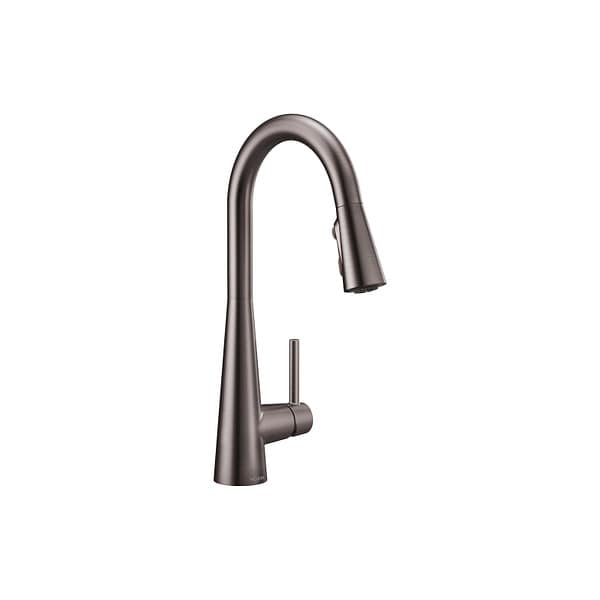 One-Handle Pulldown Kitchen Faucet Black Stainless